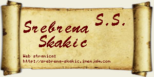 Srebrena Skakić vizit kartica